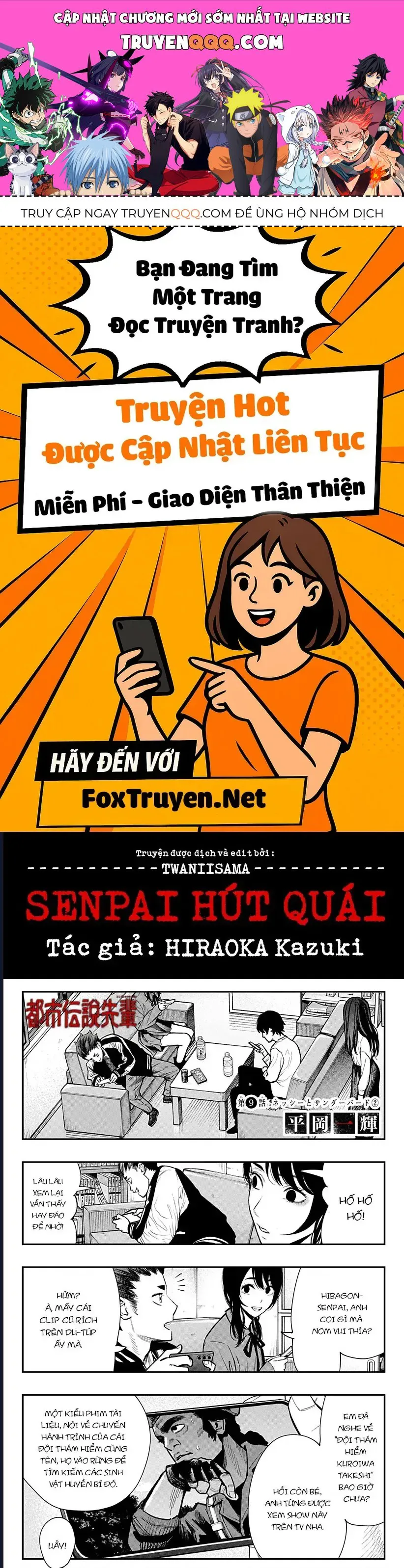 Senpai Hút Quái chương 9 - trang 1