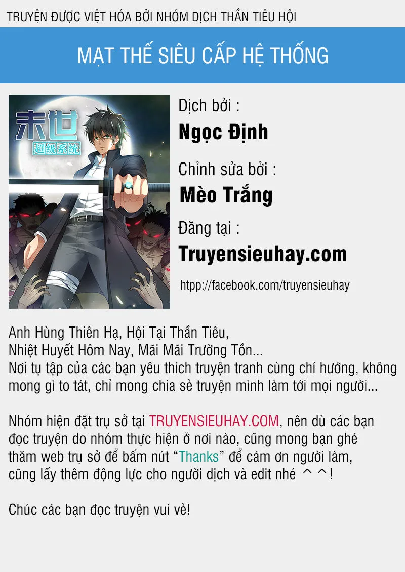Mạt Thế Siêu Cấp Hệ Thống chương 6 - trang 1