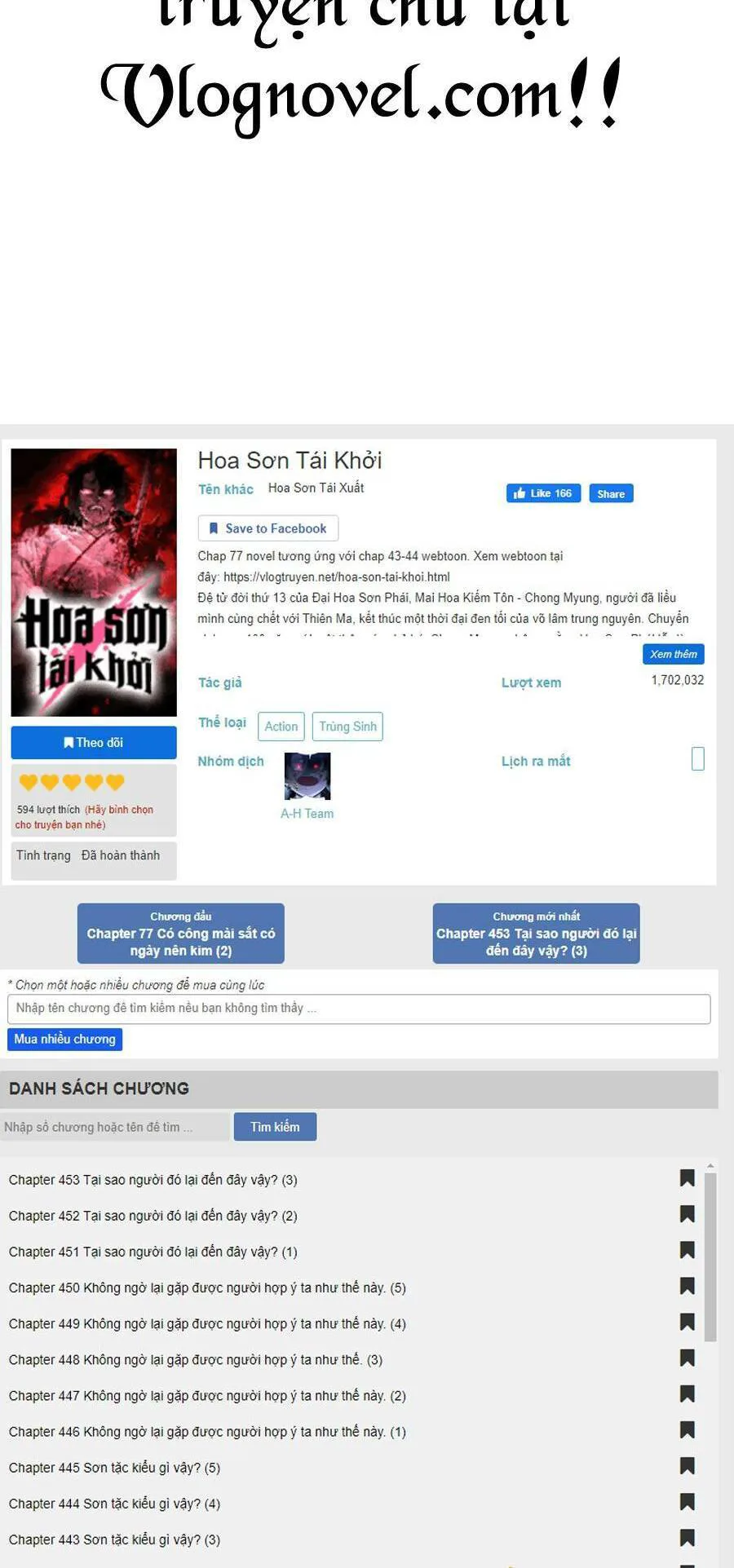 Hoa Sơn Tái Khởi chương 62 - trang 211